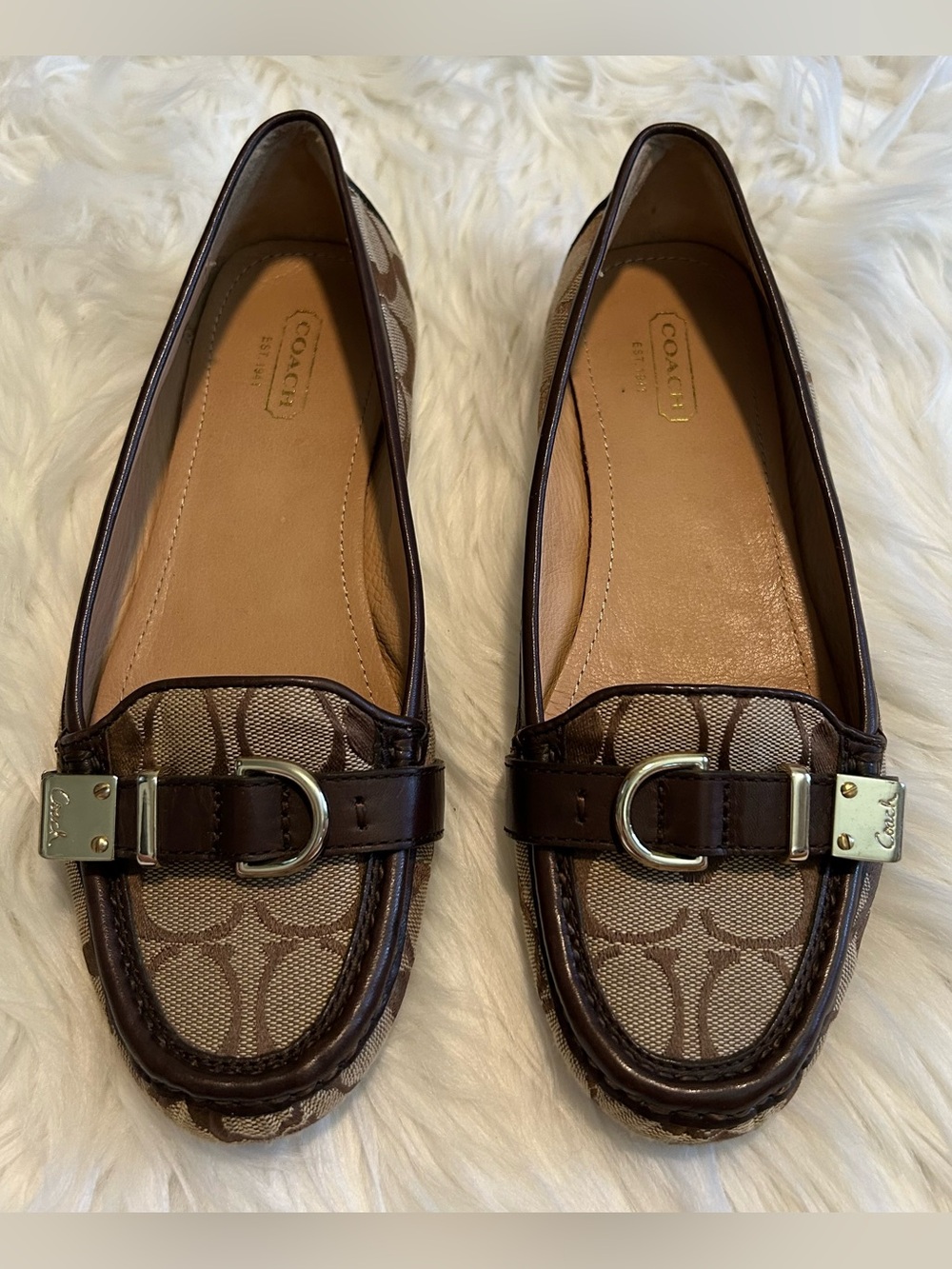 Coach Flores signature jacquard slip-on loafers